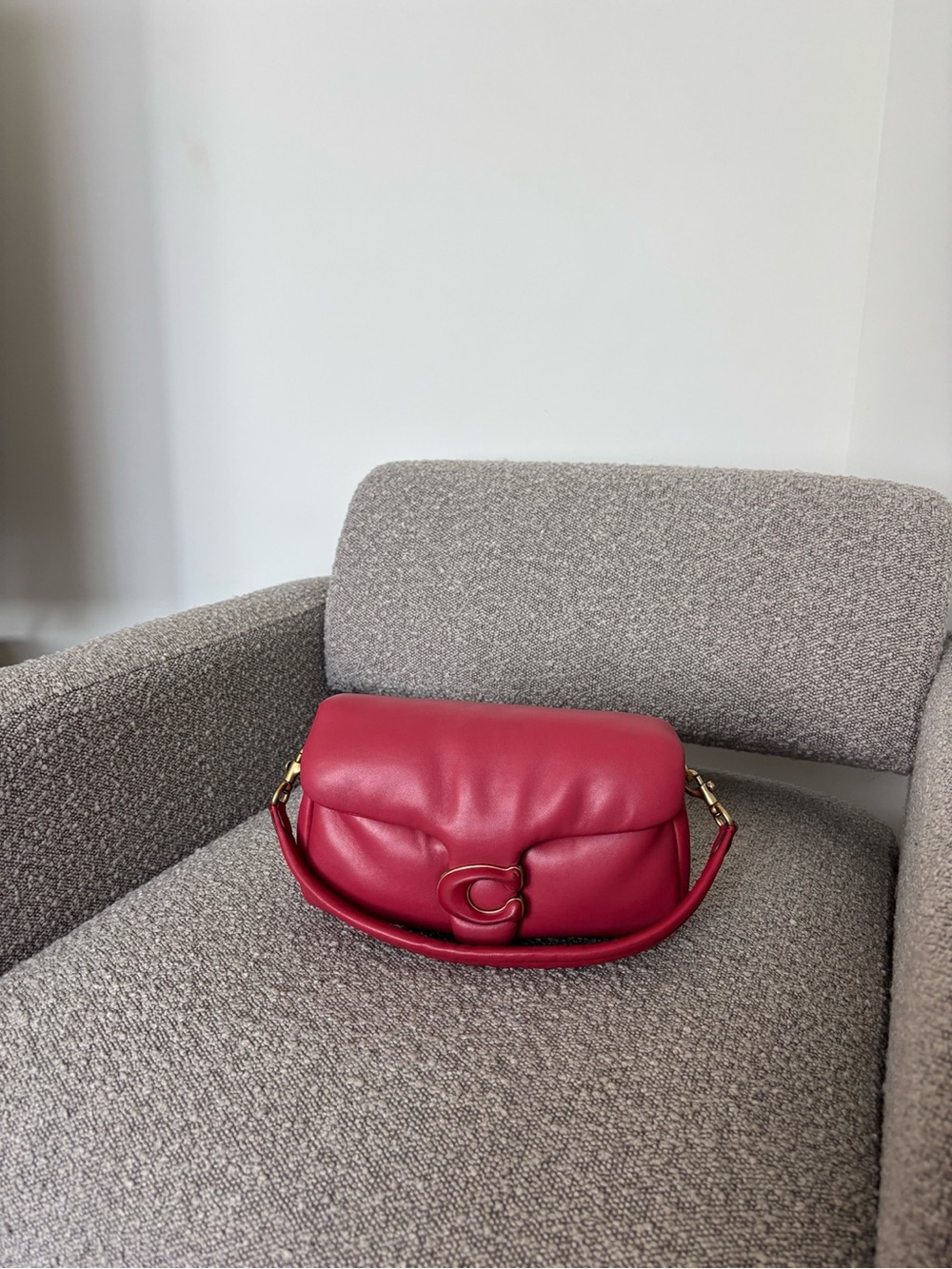 Red Coach Pillow Tabby Shoulder Bag